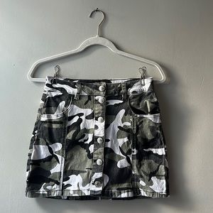 Almost Famous Camo Mini Skirt